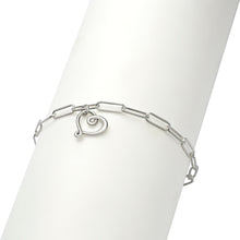 Load image into Gallery viewer, Infinity Heart Paperclip Bracelet - Sterling Silver 925