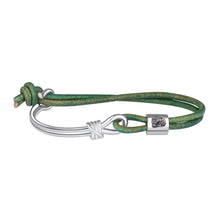 Load image into Gallery viewer, Two are One Bracelet - Sterling Silver Set With 1ct. Uncut Diamond