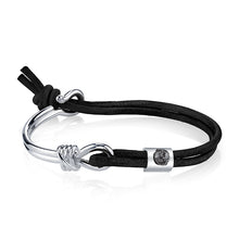 Load image into Gallery viewer, Two are One Bracelet - Sterling Silver Set With 1ct. Uncut Diamond