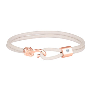 Promise Bracelet - Rose Gold Plated Sterling Silver Set With 0.1ct. Polished Diamond