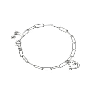 Infinity Heart Paperclip Bracelet - Sterling Silver 925