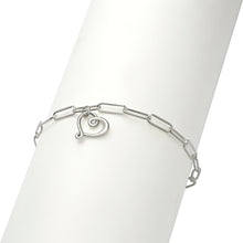 Load image into Gallery viewer, Infinity Heart Paperclip Bracelet - Sterling Silver 925
