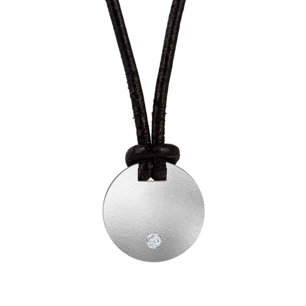 Sphere of Love Pendant - Sterling Silver Set With 0.1ct. Round Diamond
