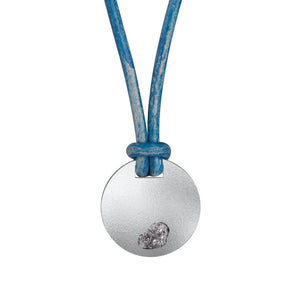 Sphere of Love Pendant - Sterling Silver Set With 1ct. Uncut Diamond