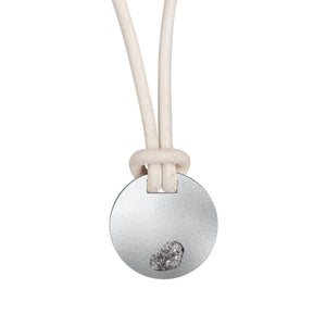 Sphere of Love Pendant - Sterling Silver Set With 1ct. Uncut Diamond